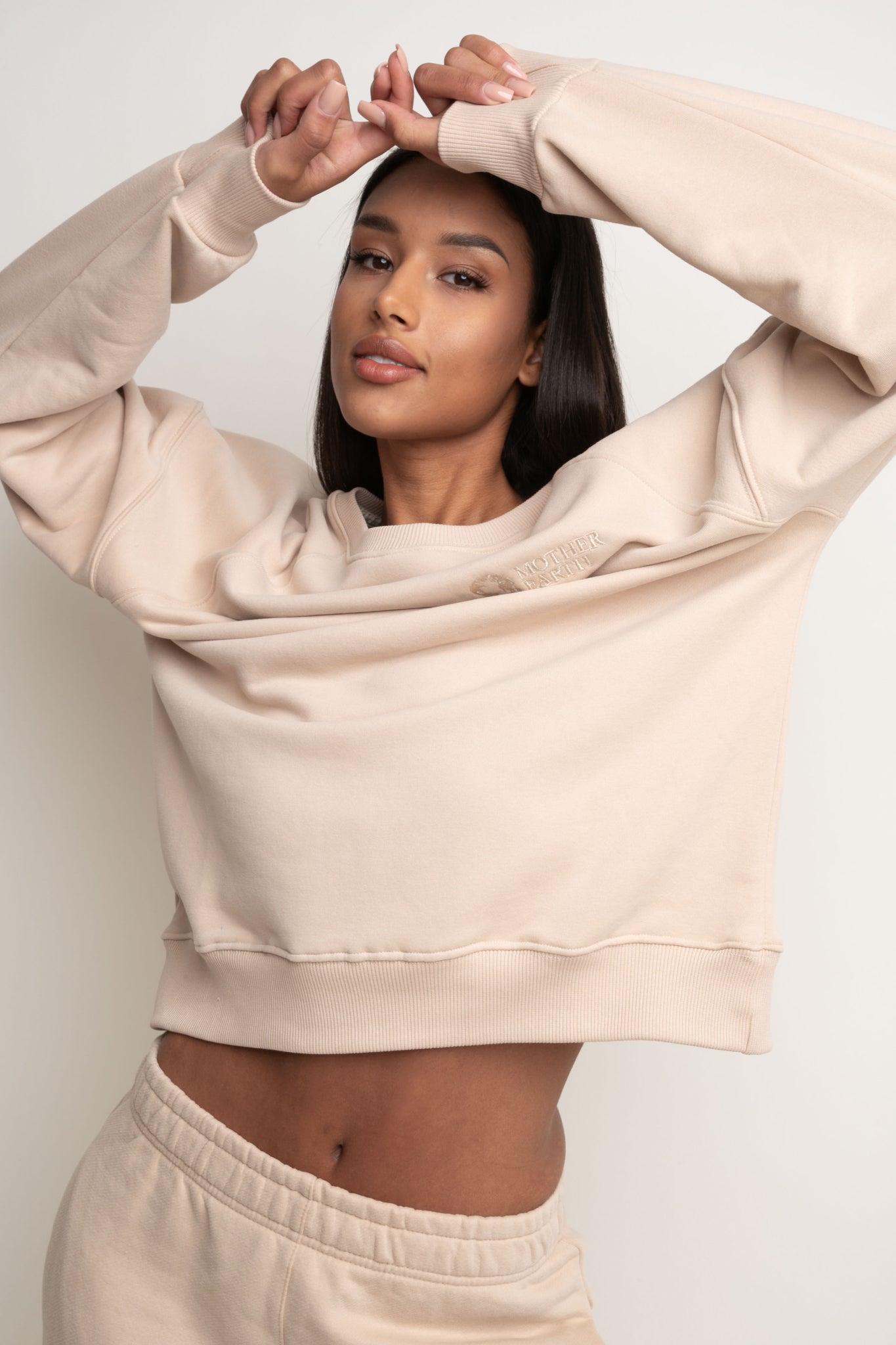 REGULAR FIT BEIGE SWEATSHIRT - ARMINA