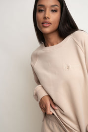 REGULAR FIT BEIGE SWEATSHIRT - ARMINA