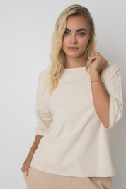 OVERSIZE T-SHIRT LIGHT BEIGE - BIANCA