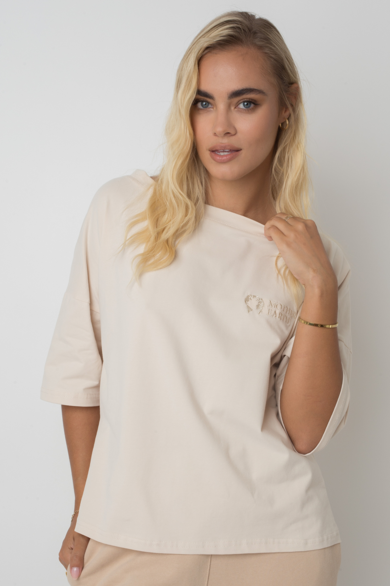 OVERSIZE T-SHIRT LIGHT BEIGE - BIANCA