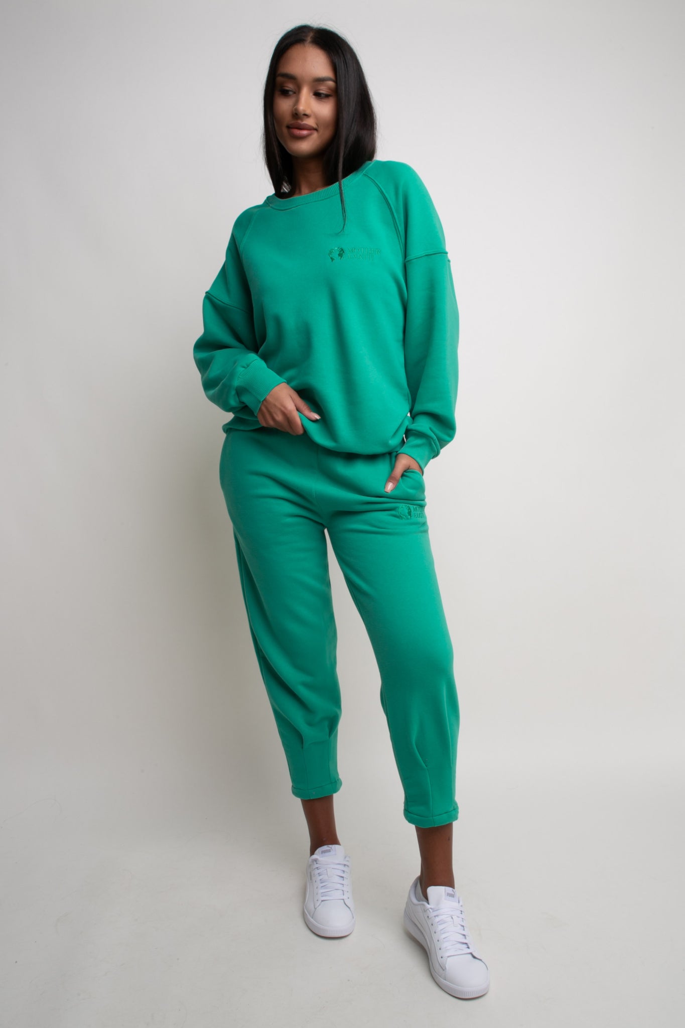 REGULAR FIT GREEN SWEATSHIRT - ARMINA