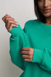 REGULAR FIT GREEN SWEATSHIRT - ARMINA