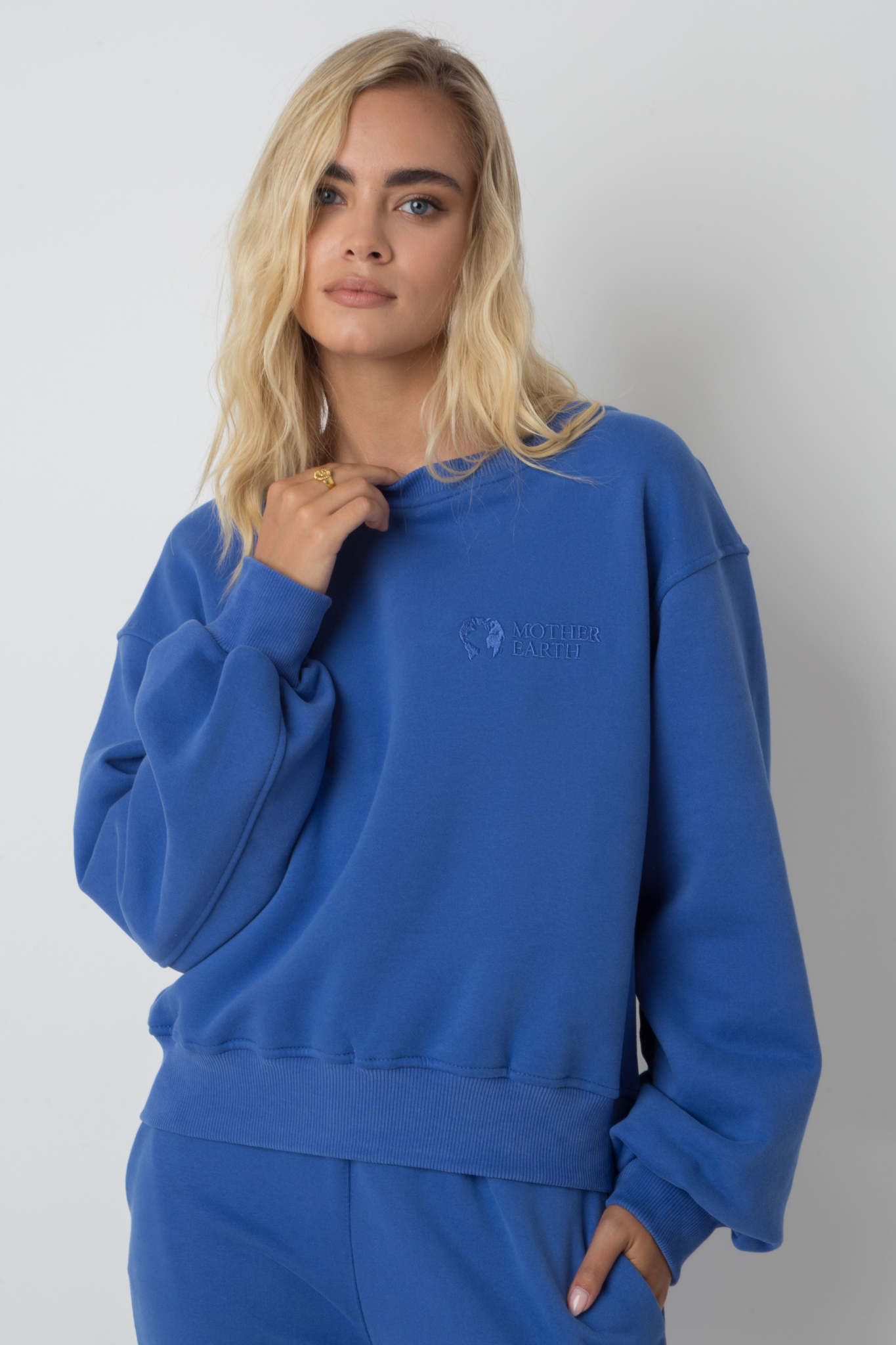 CREWNECK SWEATSHIRT CORNFLOWER - COMINO