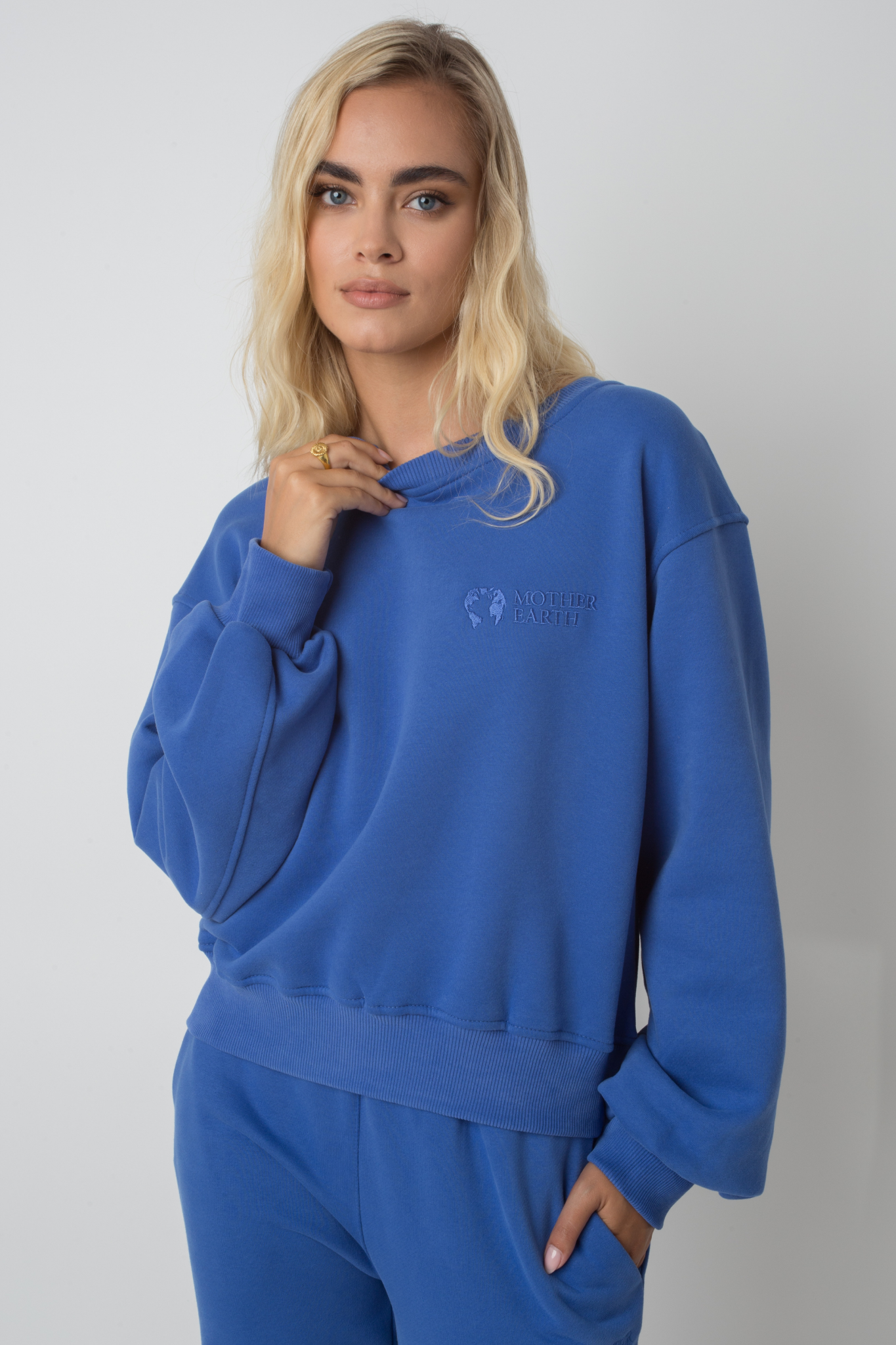 CREWNECK SWEATSHIRT CORNFLOWER - COMINO