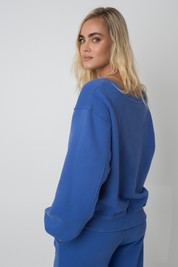 CREWNECK SWEATSHIRT CORNFLOWER - COMINO