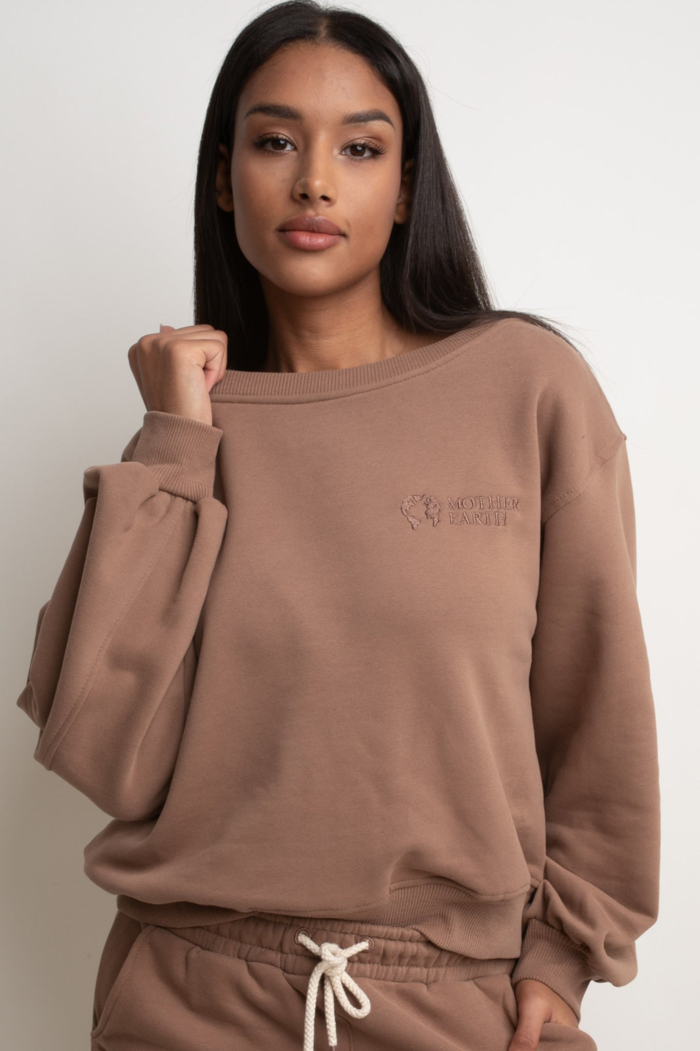 CREWNECK SWEATSHIRT DARK BROWN - COMINO