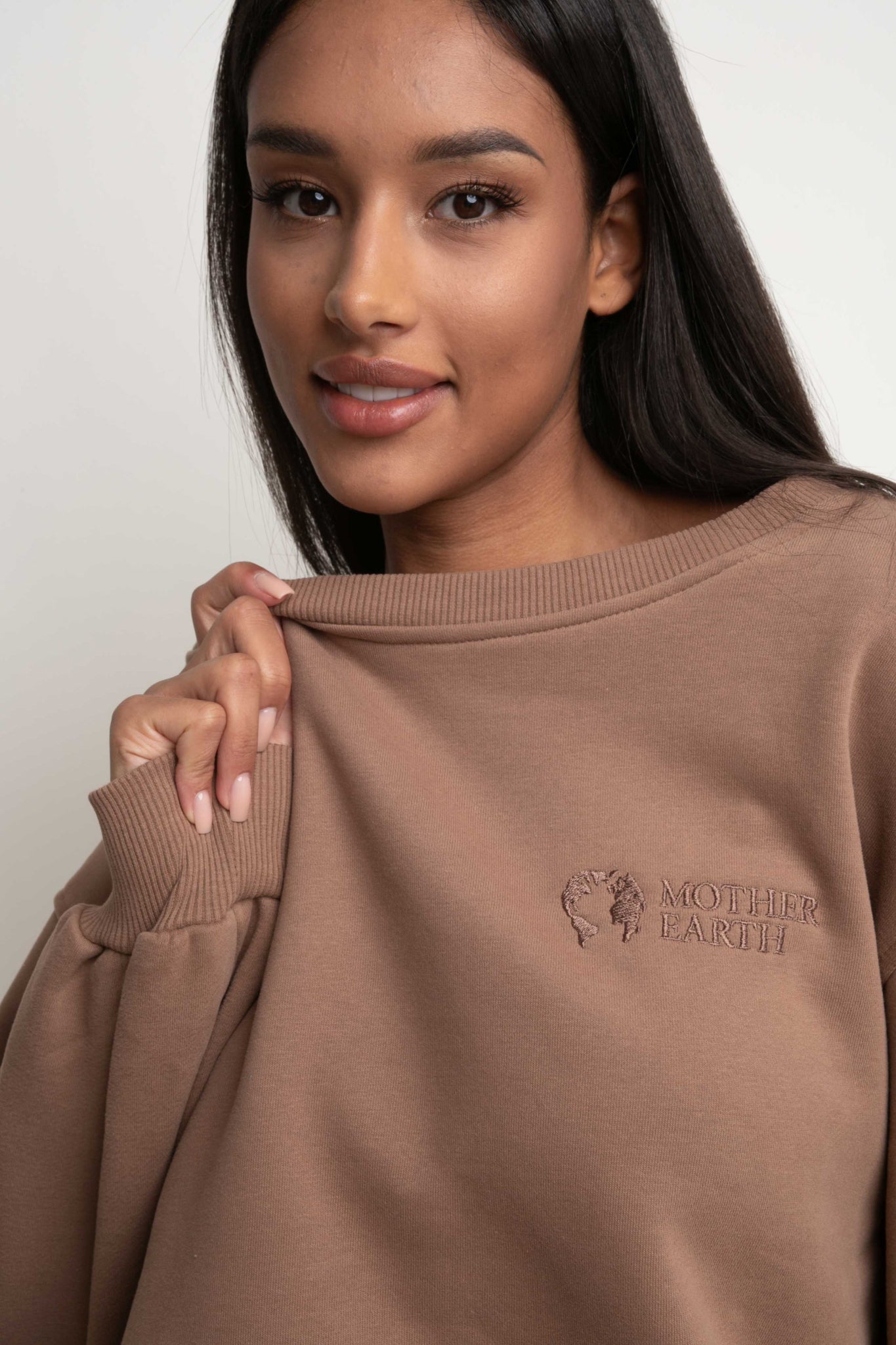 CREWNECK SWEATSHIRT DARK BROWN - COMINO