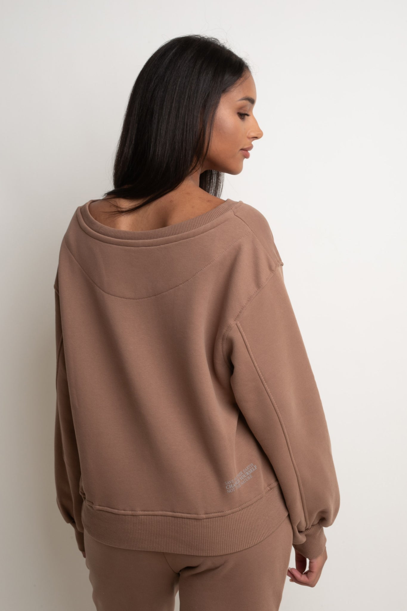 CREWNECK SWEATSHIRT DARK BROWN - COMINO