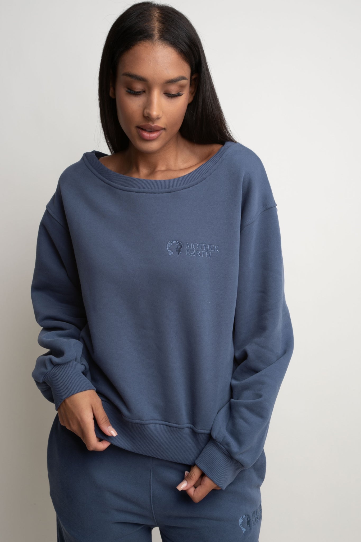 CREWNECK SWEATSHIRT NAVY BLUE - COMINO