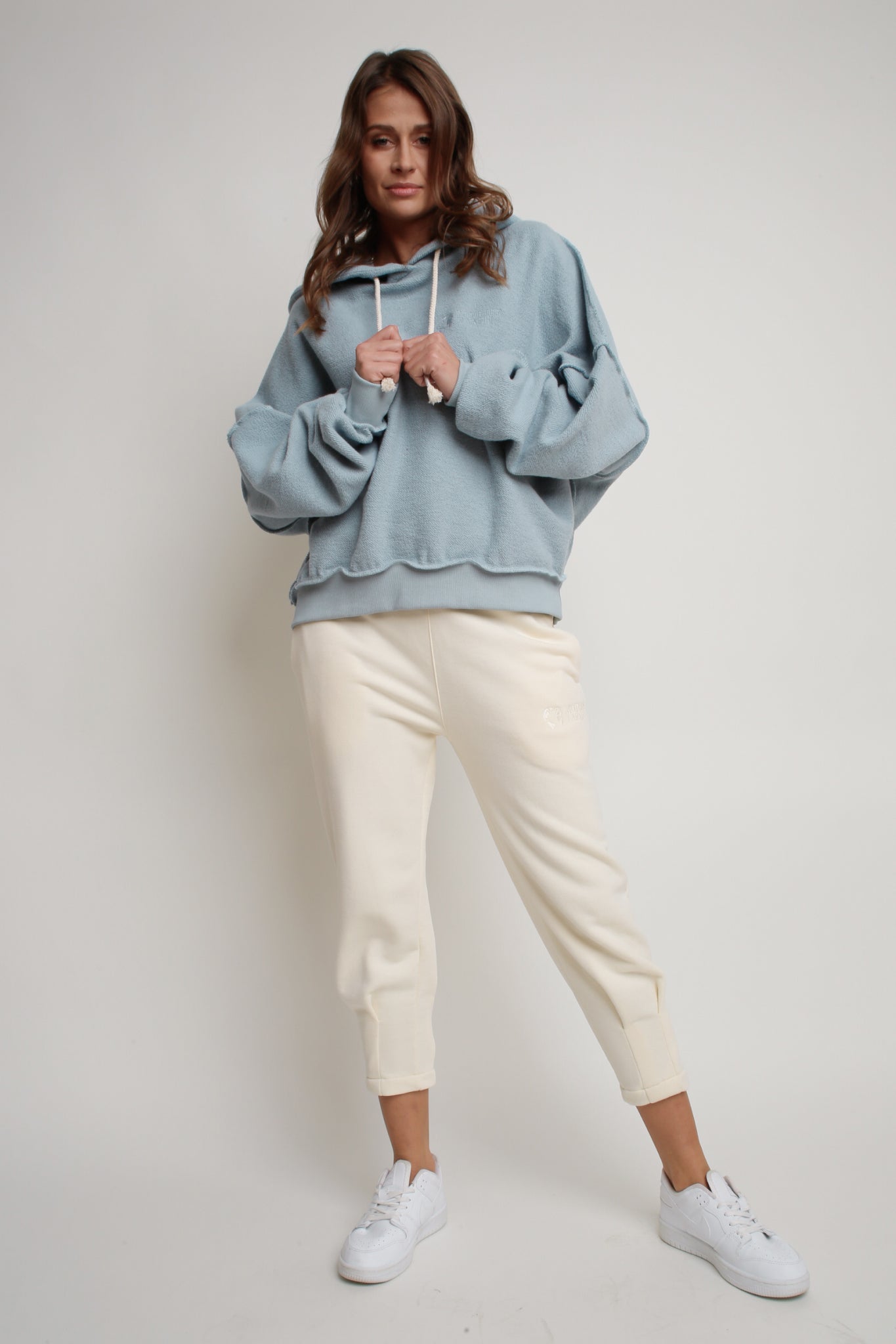 OVERSIZE HOODED SWEATSHIRT BLUE - NESCA