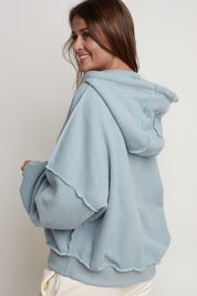 OVERSIZE HOODED SWEATSHIRT BLUE - NESCA