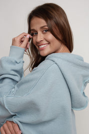 OVERSIZE HOODED SWEATSHIRT BLUE - NESCA