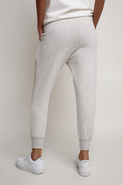 LIGHT GREY MELANGE JOGGER TROUSERS - BEGERA