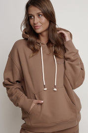 BLUZA Z KAPTUREM BRĄZOWA - MOHELI