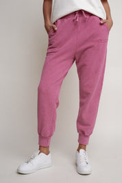 PINK WASHED EFFECT JOGGER TROUSERS - BEGERA