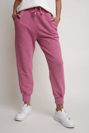 PINK WASHED EFFECT JOGGER TROUSERS - BEGERA