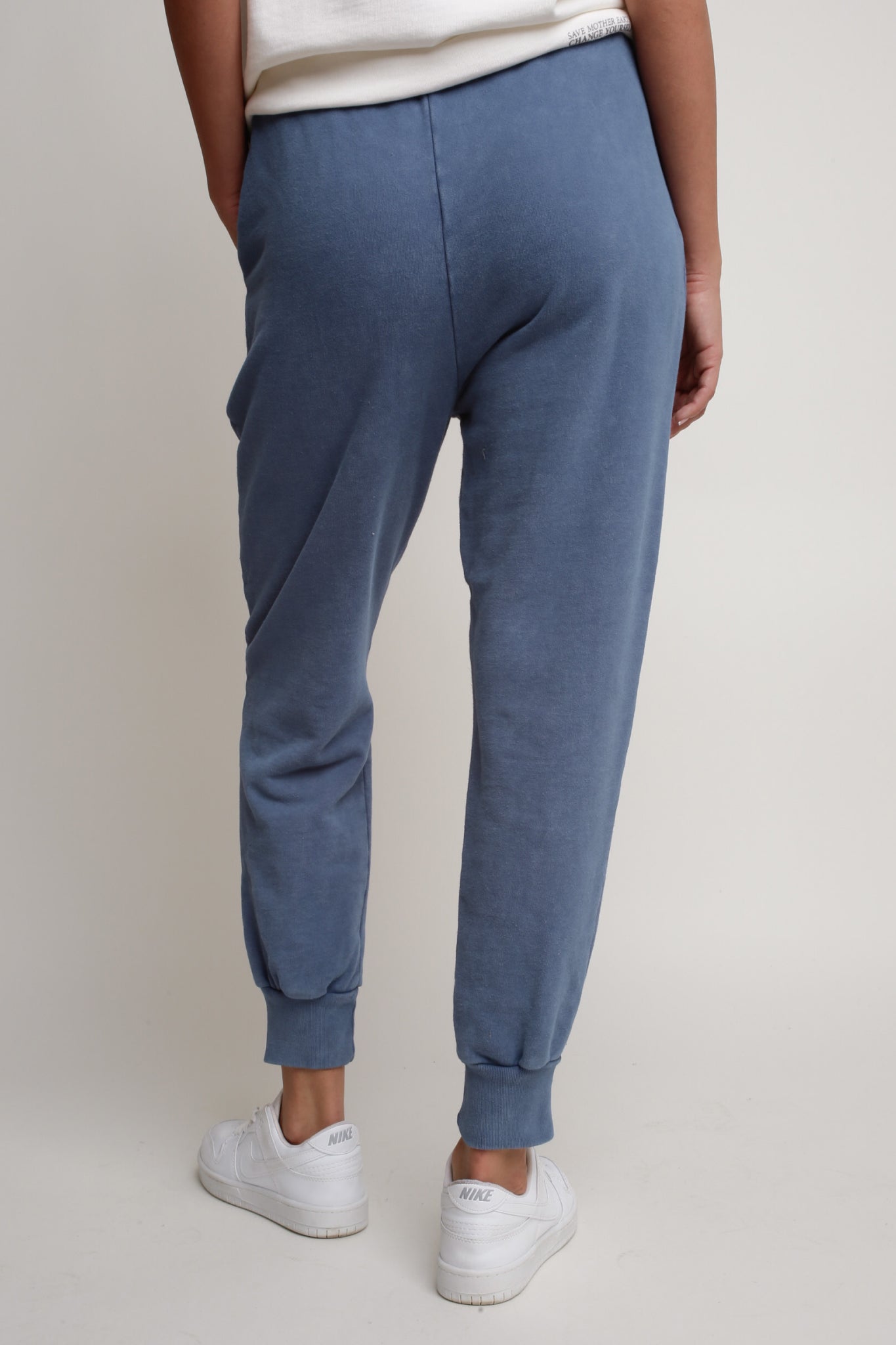 JOGGER TROUSERS WITH WASHED EFFECT, BLUE - BEGERA