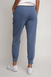 JOGGER TROUSERS WITH WASHED EFFECT, BLUE - BEGERA