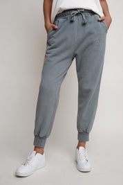 WASHED EFFECT JOGGER TROUSERS GREY - BEGERA