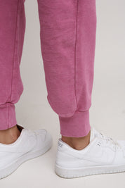 PINK WASHED EFFECT JOGGER TROUSERS - BEGERA