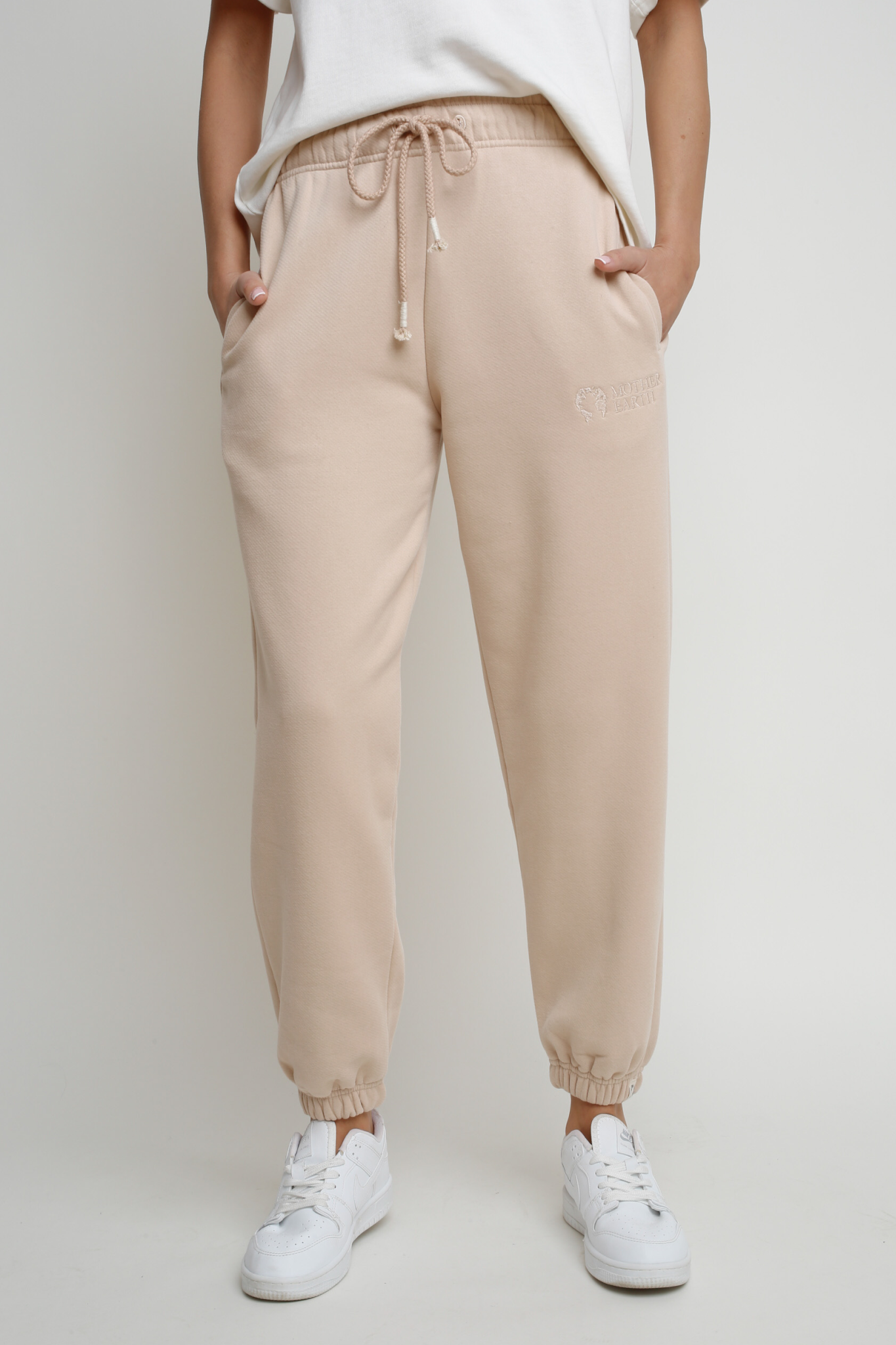 UNISEX BEIGE SWEATPANTS - HANOVER