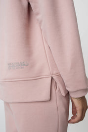 OVERSIZE SWEATSHIRT WITH WIDE NECK LIGHT PINK - MULL