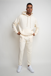 MEN'S ECRU HOODED SWEATSHIRT - ASTON