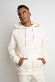 MEN'S ECRU HOODED SWEATSHIRT - ASTON