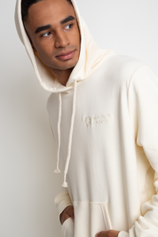 MEN'S ECRU HOODED SWEATSHIRT - ASTON