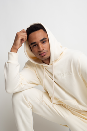 MEN'S ECRU HOODED SWEATSHIRT - ASTON