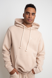 MEN'S BEIGE HOODED SWEATSHIRT - ASTON