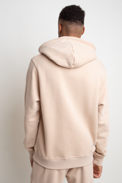 MEN'S BEIGE HOODED SWEATSHIRT - ASTON