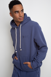 MEN'S NAVY HOODED SWEATSHIRT - ASTON