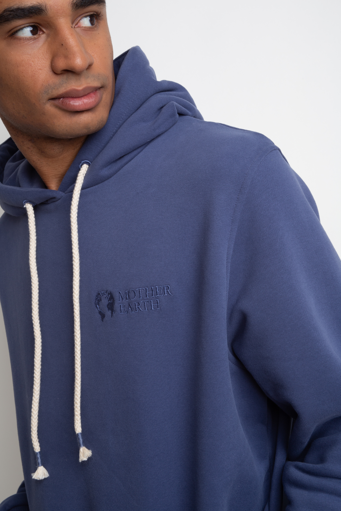 MEN'S NAVY HOODED SWEATSHIRT - ASTON