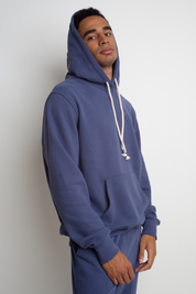 MEN'S NAVY HOODED SWEATSHIRT - ASTON