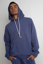 MEN'S NAVY HOODED SWEATSHIRT - ASTON