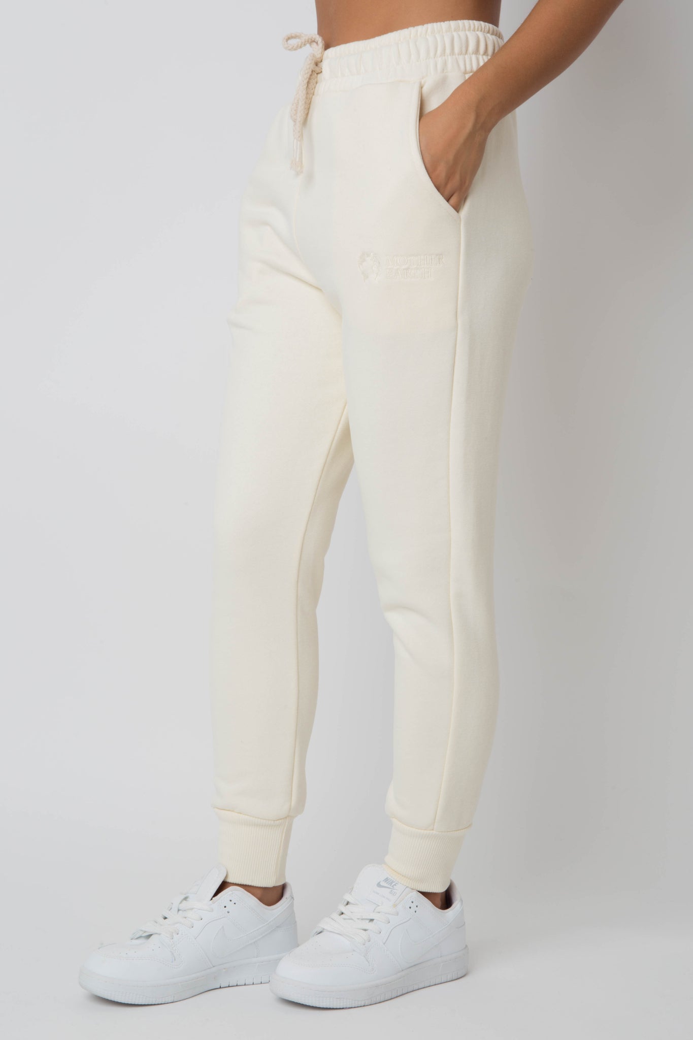 ECRU JOGGER TROUSERS - BEGERA