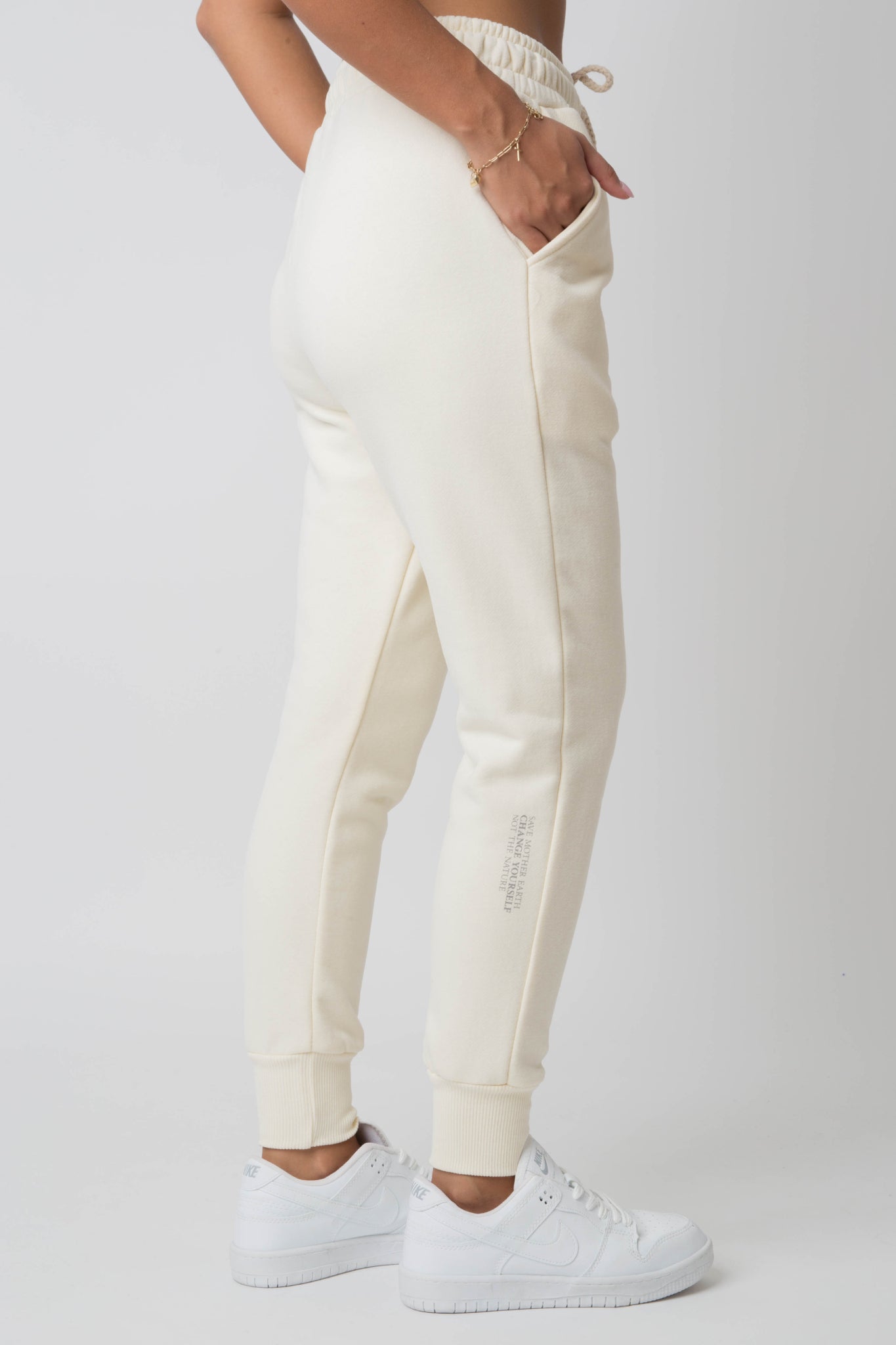 ECRU JOGGER TROUSERS - BEGERA