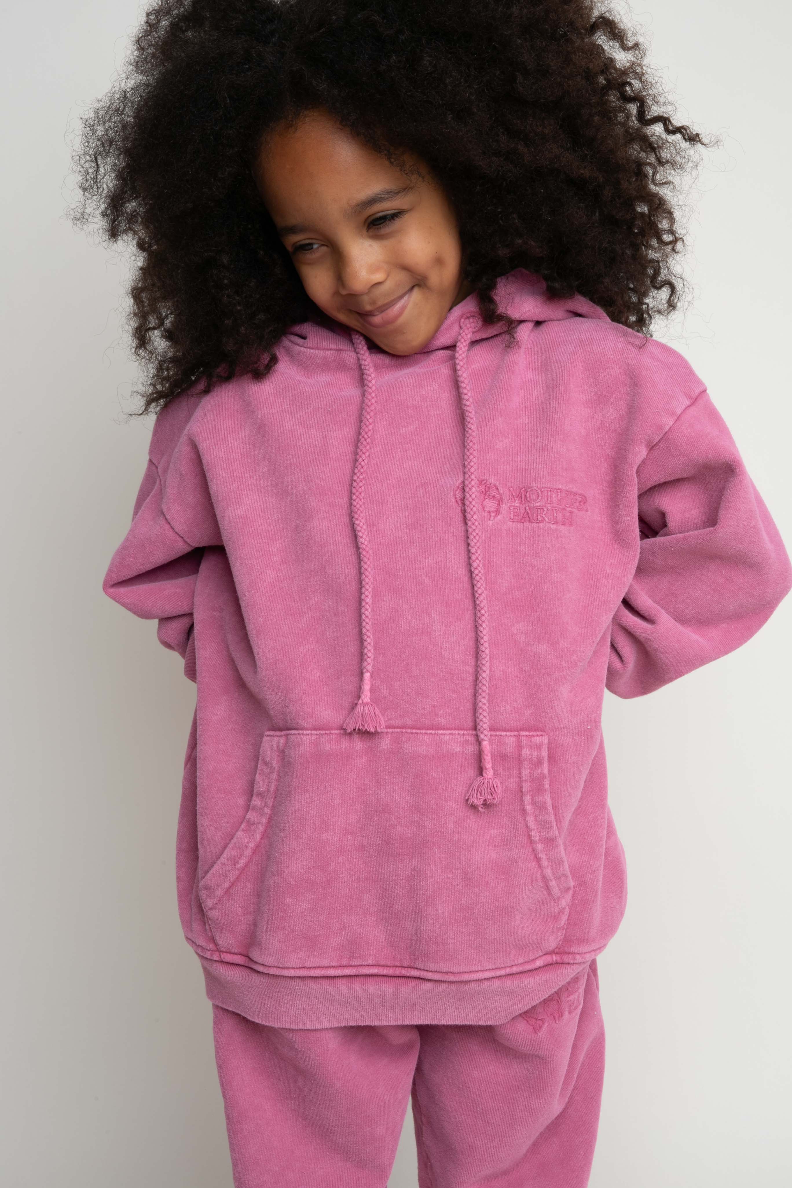 PINK WASHED EFFECT HOODIE - RANGIROA