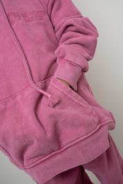 PINK WASHED EFFECT HOODIE - RANGIROA