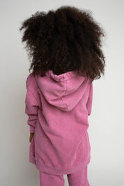 PINK WASHED EFFECT HOODIE - RANGIROA