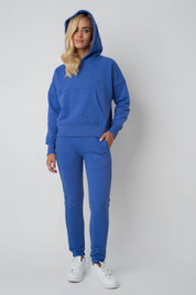 SHORT HOODED SWEATSHIRT CORNFLOWER - MURIA