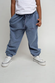 WASHED EFFECT BLUE SWEATPANTS - MARSHALL