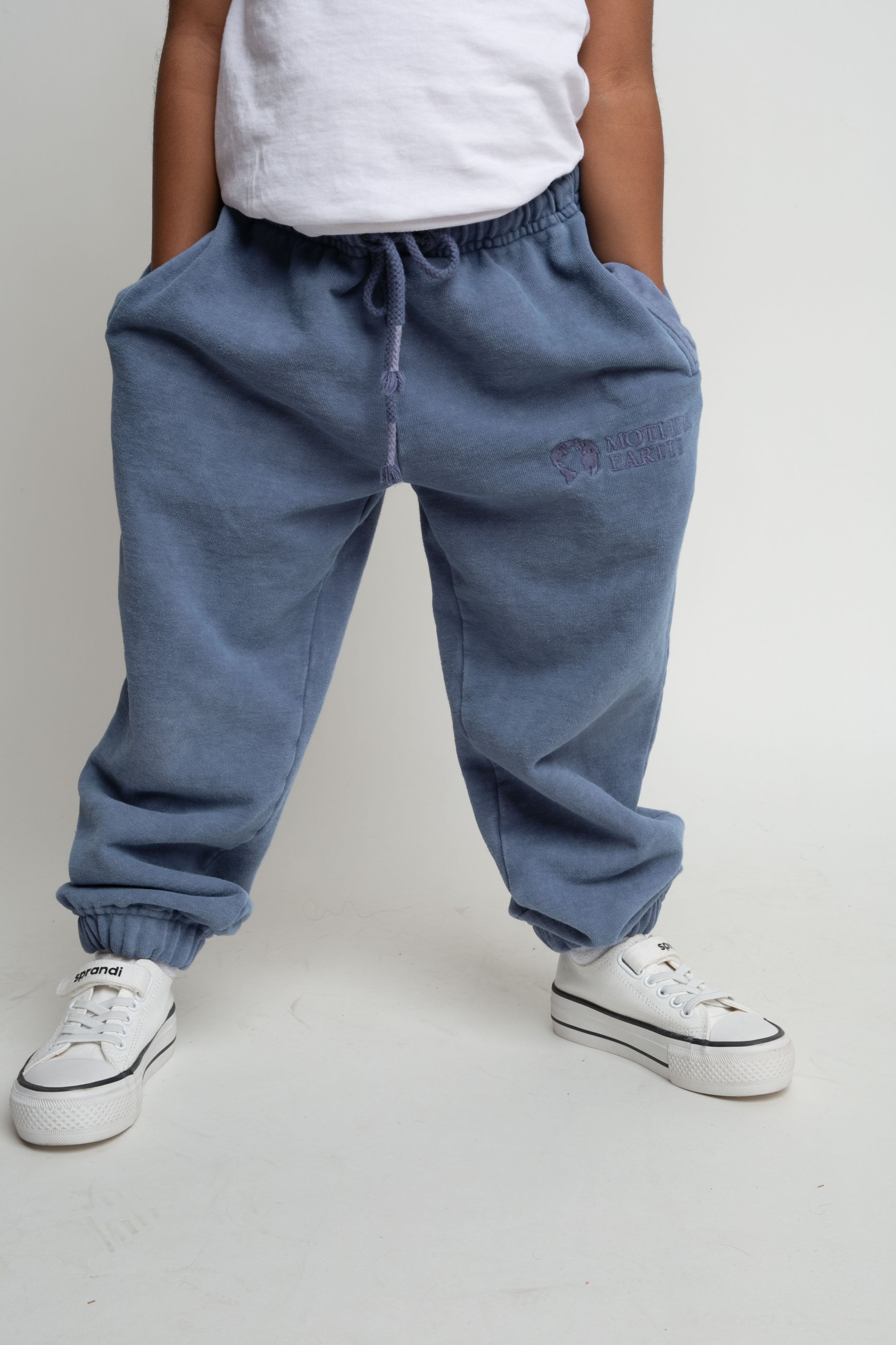 WASHED EFFECT BLUE SWEATPANTS - MARSHALL