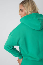 SHORT HOODED SWEATSHIRT GREEN - MURIA