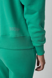 SHORT HOODED SWEATSHIRT GREEN - MURIA