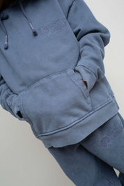 BLUE WASHED EFFECT HOODIE - RANGIROA