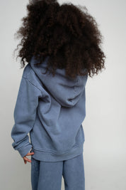 BLUE WASHED EFFECT HOODIE - RANGIROA