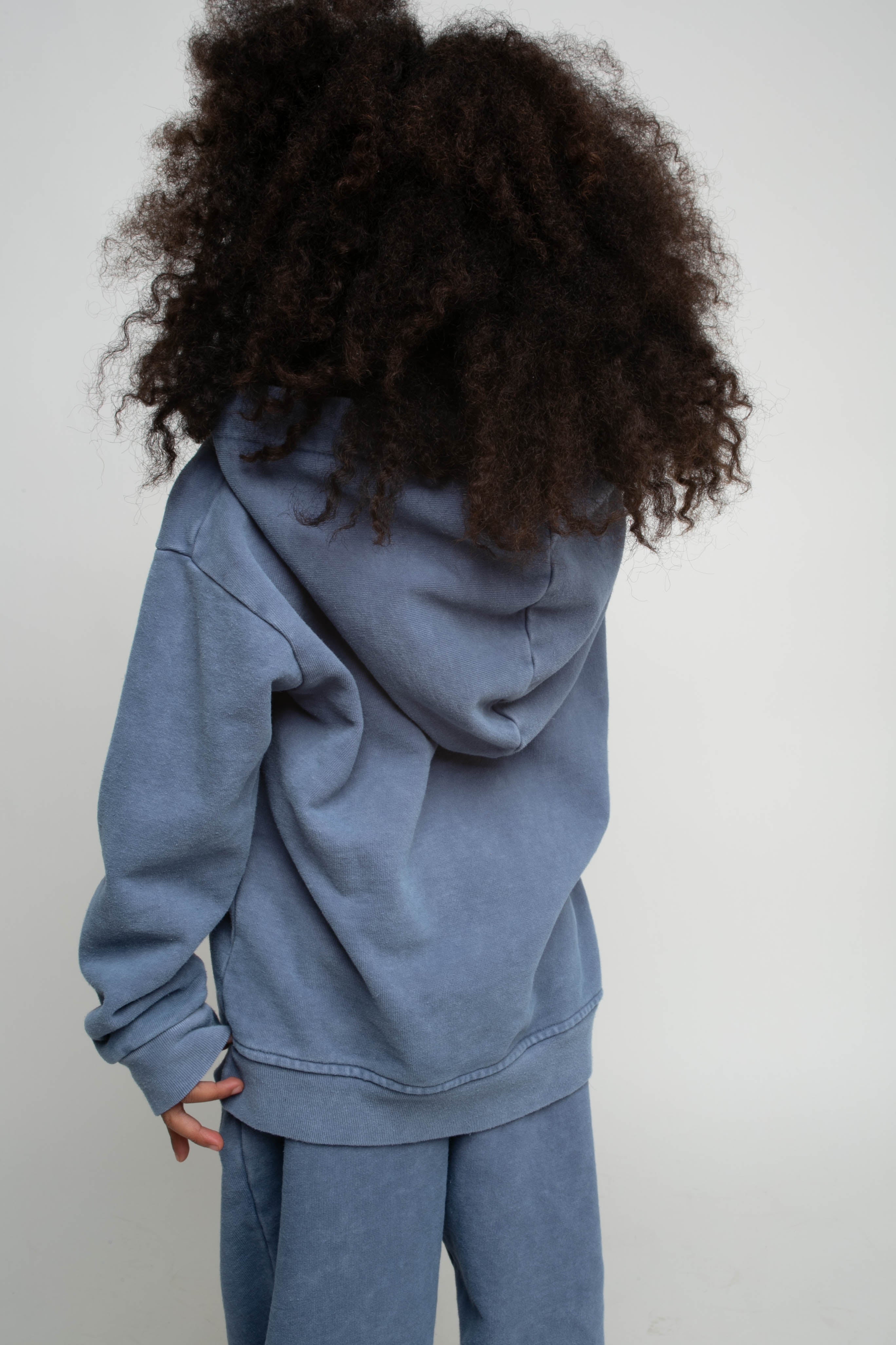 BLUE WASHED EFFECT HOODIE - RANGIROA