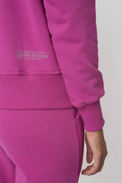 PINK SHORT HOODED SWEATSHIRT - MURIA